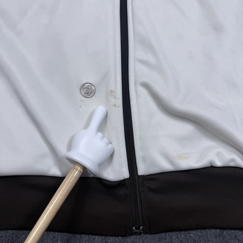 Adidas Originals Trefoil Track Jacket Brown Cream L Full Zip - Picture 6 of 11